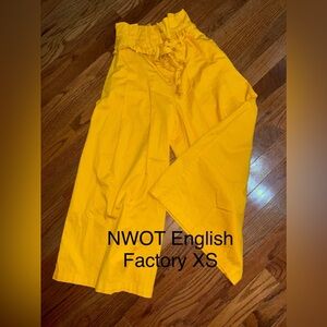 English Factory Vibrant Yellow Culottes